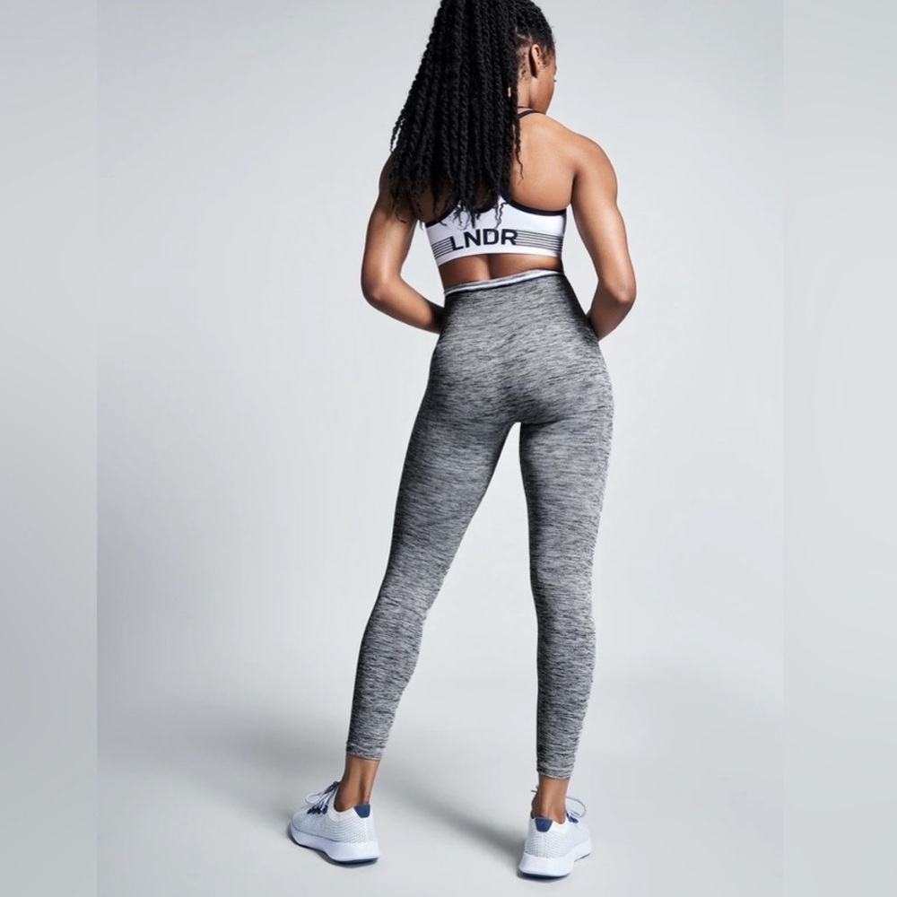 LNDR 7/8 Gray Marl Blackout Leggings S-M